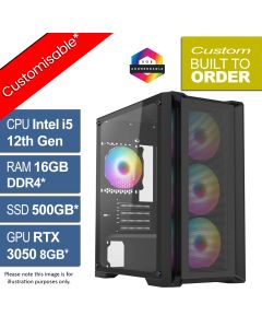 Intel Core i5 12400F 16GB 1TB RTX 3050, Vento v2.3 Gaming PC