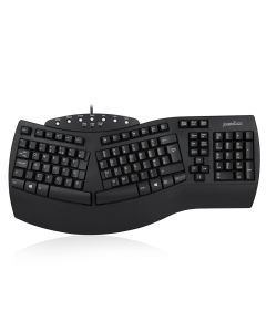 Perixx Periboard-512 Ergonomic Split Keyboard - Black - USB - 11524