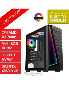 AMD Ryzen 5 8400F RTX5060 DS240 v1.9 RGB Gaming PC