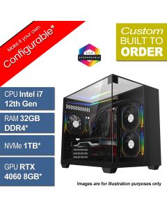 Intel Core i7 12700F 32GB RTX 4060 Eclipse MiniZilla V2.6 Gaming PC