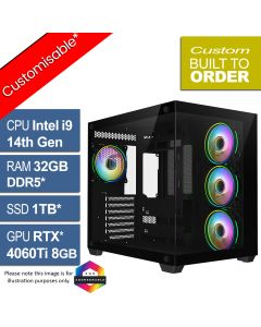 Intel Core i9 14900KF 32GB RTX 4060 Ti CiT Vision Raiden V1.8 Gaming PC