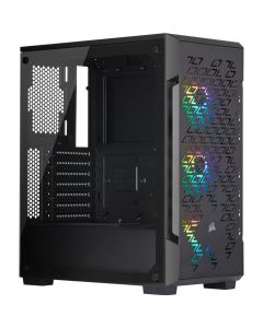 Corsair iCUE 220T RGB Airflow, Black, Midi Tower, Glass Side