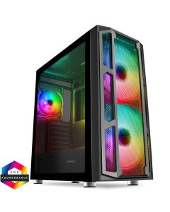 GameMax F15M Large Mid Case, Mesh Front + Glass Side