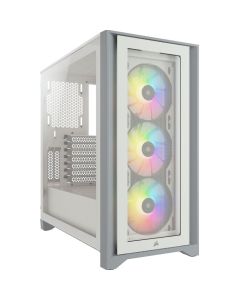 Corsair iCue 4000X 3x ARGB Fans, White, Midi ATX, Tempered Glass