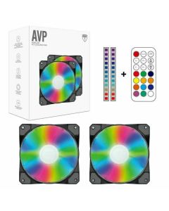AvP RGB Modding Kit 2 x 120mm Fans, 2 x LED Strips & Remote Control
