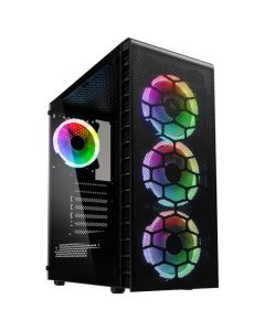 Kolink Observatory Lite Mesh ARGB Midi Tower Gaming Case - Black