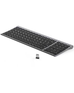 Seenda Wireless Re-Chargeable Silver with Black Keys Keyboard Only