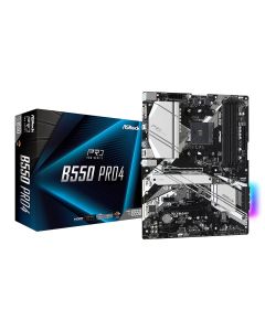 Asrock B550 PRO4, Full ATX, 4 x DDR4, VGA/HDMI, PCIe4, RGB Lighting, M.2