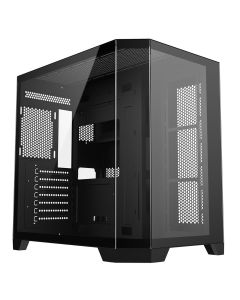 CiT DS360 Black ATX Gaming Case, Dual Chamber Panoramic Glass