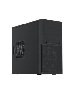 Vida Corporate Black Office mATX Case, 500W PSU, Mesh Front